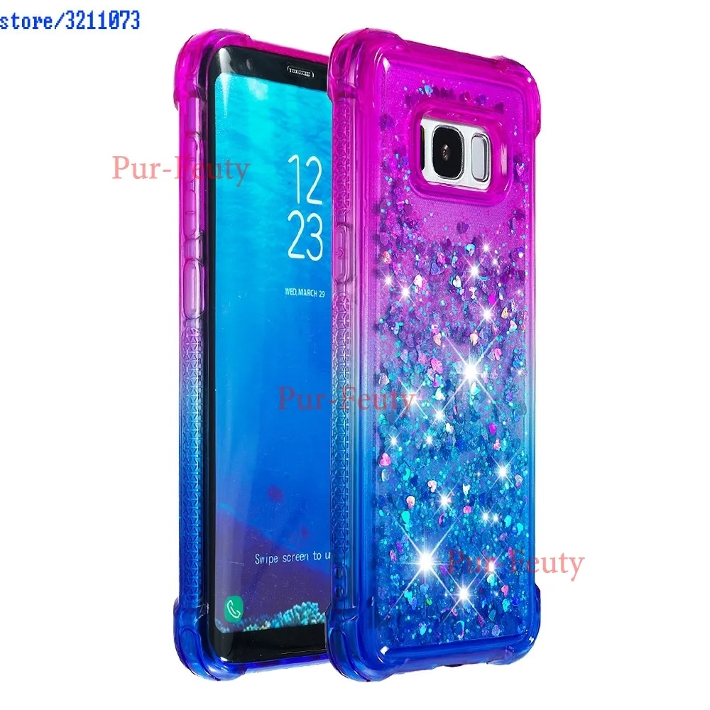 ТПУ чехол для samsung Galaxy S8 8 S G950FD G950F G950N G950D Блестящий жидкий силиконовый чехол для Galaxy S 8 SM-G950FD SM-G950F