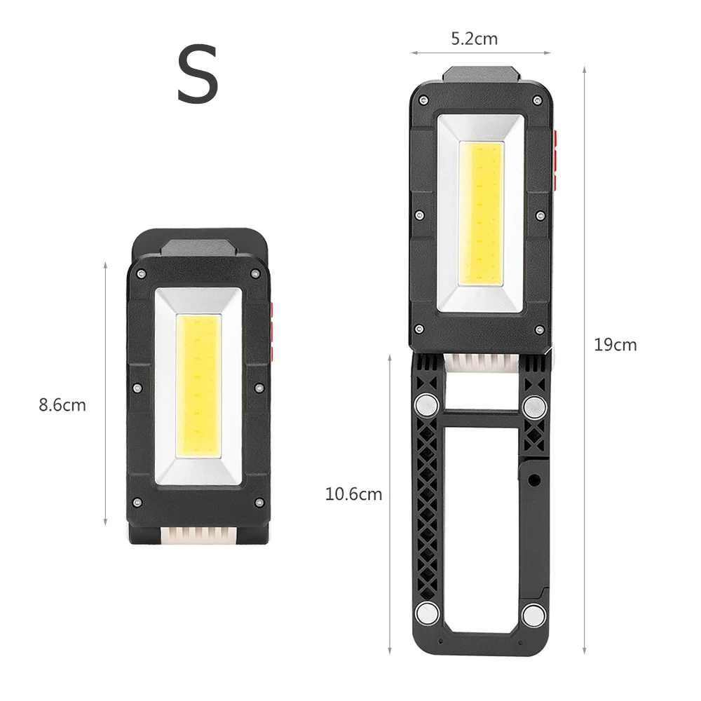 Новейший складной COB светодиодный фонарик USB зарядное устройство фонарь 4 режима освещения для наружного кемпинга пешего туризма ручной фонарь s