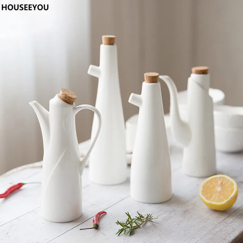 

Ceramic Gravy Boats Porcelain Olive Oil Soy Sauce Vinegar Seasoning Pot Can Bottles Kitchen Accessories Tools Storage Gravy Boat