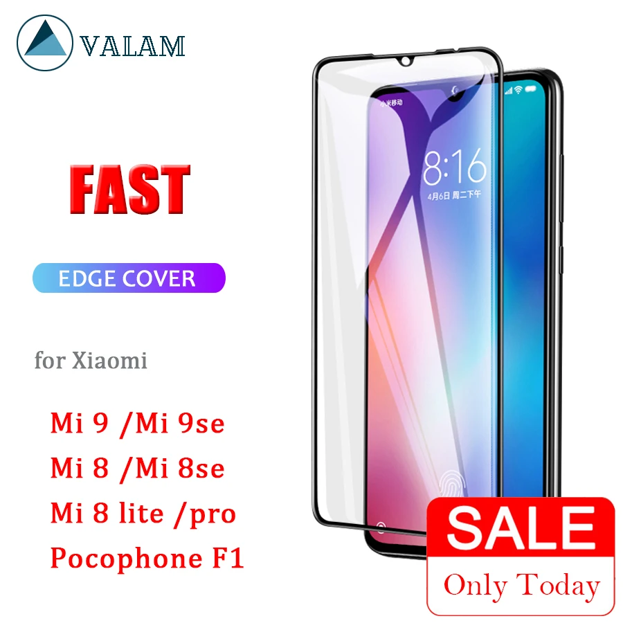 Закаленное стекло VALAM для Xiaomi Mi 9 8 SE lite Pro полное покрытие 9T Pocophone F1 Защитное