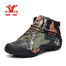 XiangGuan brand men and women outdoor Hiking shoes waterproof canvas sport trekking boots Anti-skid Wear Mountain Climbing Shoes