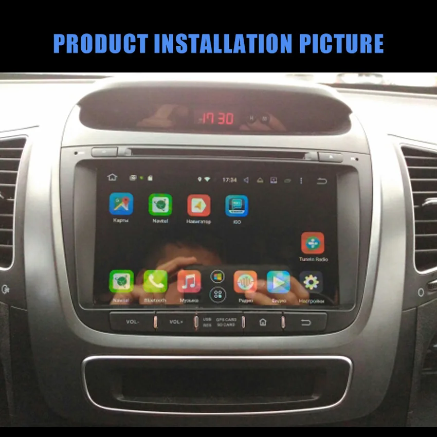 Clearance KANOR Octa Core IPS Android 9.0 RAM 4g 32g ROM 2 din Car Radio For KIA Sorento 2013 GPS Radio WIFI Bluetooth Map USB Audio 1