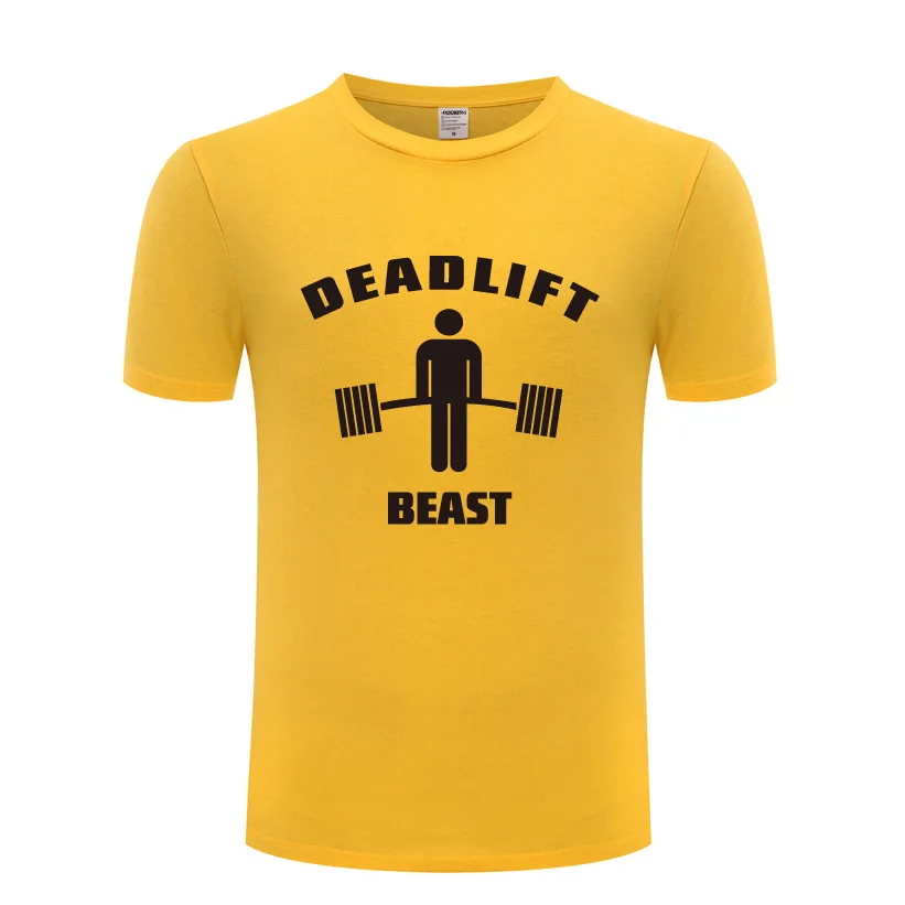 Deadlift الوحش رفع الاثقال اللياقة البدنية T قمصان الرجال قصيرة الأكمام يا الرقبة تي شيرت رجالي قطني بارد مضحك الشارع الشهير أعلى المحملة الصيف