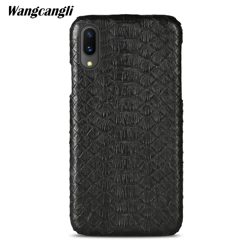 

Leather python skin cover back cover For VIVO X21 case python skin high-end custom phone case For VIVO X5 Max For vivo v9 case