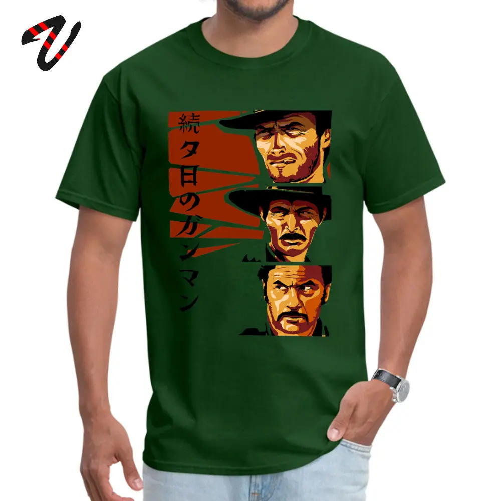 Camisa New Arrival Printing T Shirt Crew Neck ostern Day 100% Cotton Short Sleeve T-Shirt for Men Unique T Shirts The Good the Bad and the Ugly19913 dark