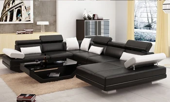 

House Furniture Type and Wood Material leather home furniture sofa