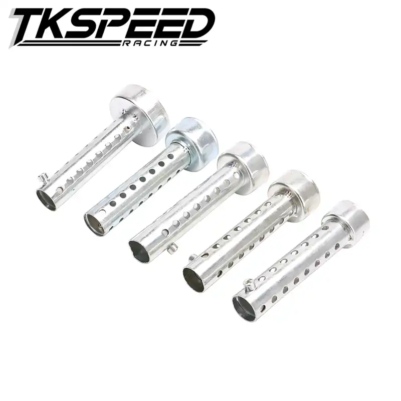 Universal Motorcycle Exhaust Muffler Adjustable Db Killer Silencer 35/42/45/48/60MM Racing Street Bike Scooter 142MM Length - изображение