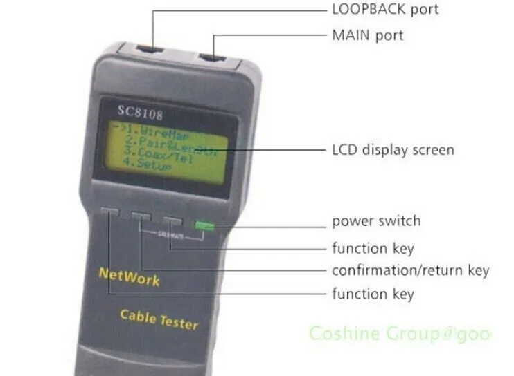 Sc8108 сети LAN телефонный кабель метр тестер CAT5 RJ45 Длина