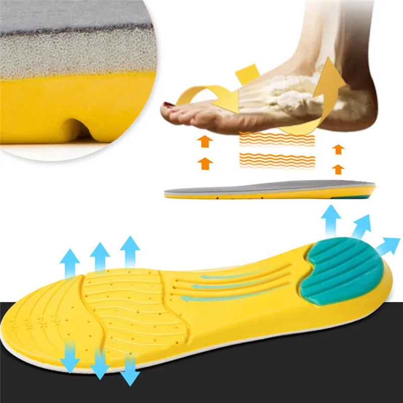 Горячая Распродажа 1 пара мягкие стельки профессиональная подушка для ног вставки для обуви коврик для обуви гель охлаждающий дезодорант ортопедическая силиконовая стелька