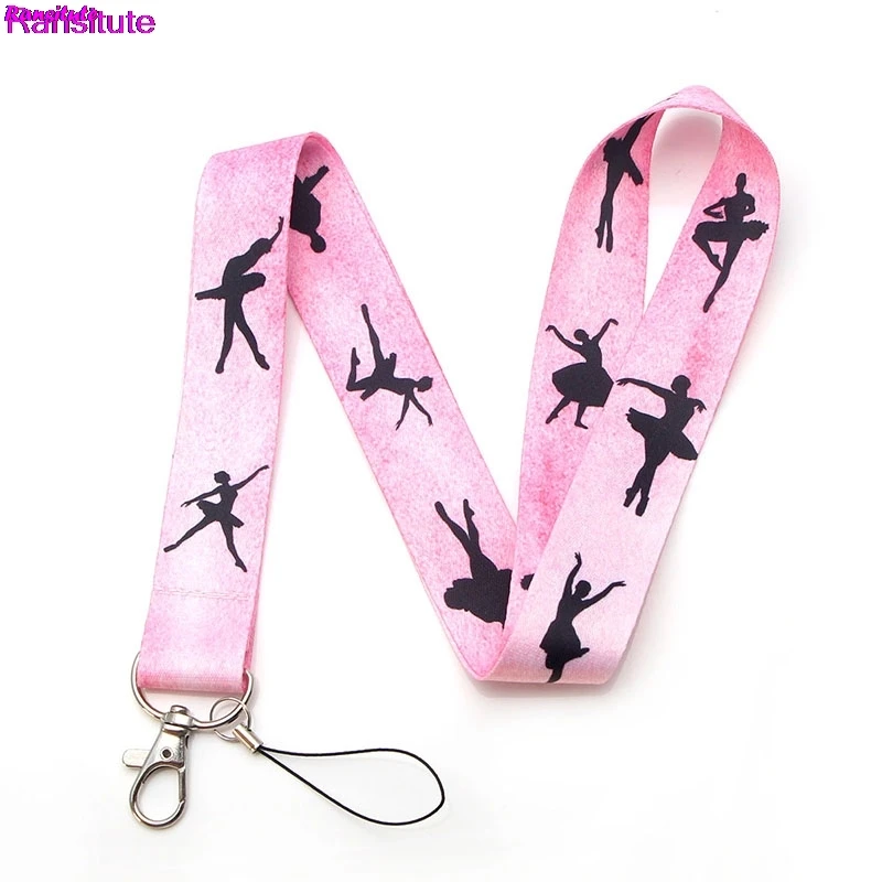 

Ransitute dancing girl mobile phone strap neck lanyard key ID card mobile phone USB bracket lanyard ribbon