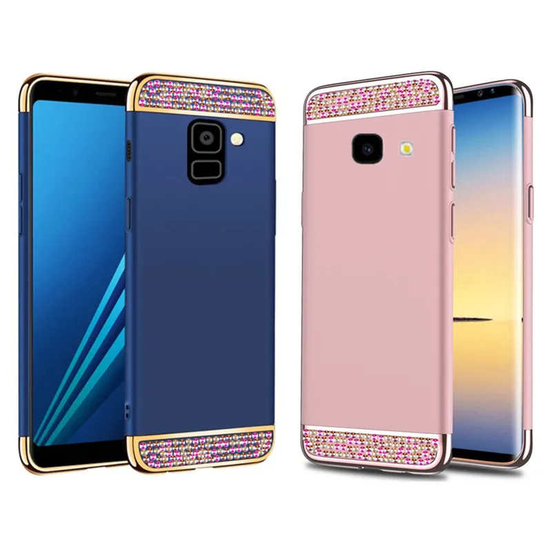 

Shiny crystal Case bumper For Samsung J4 Plus Core Case Hard Silicone armor Cover For Samsung Galaxy J8 J6 Plus J6+ Phone case