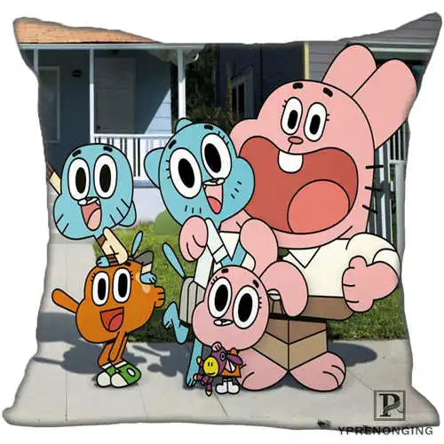 Best Custom Amazing-world-of-gumball(1) Наволочка на подушку, спальня домашний квадратный наволочка на молнии(одна сторона)#190404-01-54 - Цвет: Pillowcase