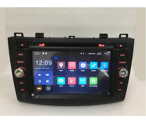 Best car radio dvd Navigation  Android 6.0 for mazda 3  HD1024*600  8 inch  DVD player 2009-2012  with wifi  Screen odb2 4G bluetooth 11