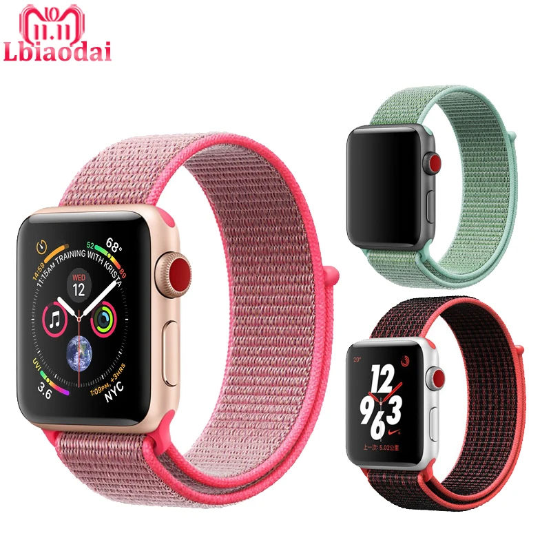 

Woven nylon Strap For Apple Watch band 42mm/38mm 44/40mm iwatch series 4 3/2/1 sports wrist bands bracelet belt nylon watchband