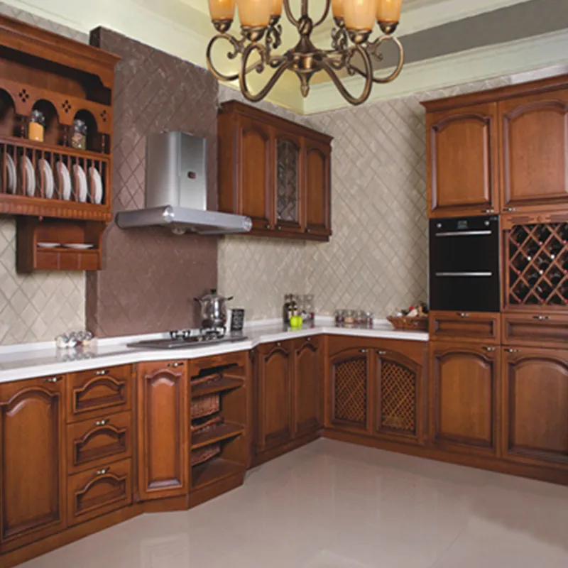 hot sellking solid wood kitchen designswood kitchen