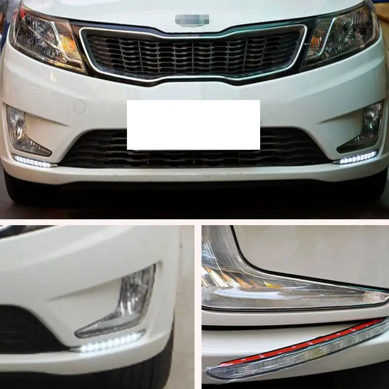  2Pcs/Pair SUNKIA LED Daytime Running Light For KIA K2 New RIO DRL With Dimmed Function & Turning Si - 32620933115