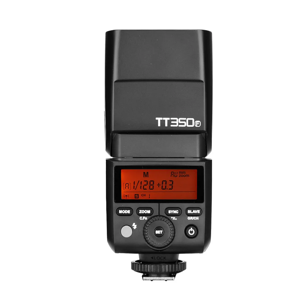 

TT350F Camera Flash Speedlite 2.4G TTL HSS GN36 1/8000s for Fujifilm Fuji X-Pro2/1 X-T20 X-T10 X-E1/E2 X-A3 X100F/S/T X-T2 X-T1