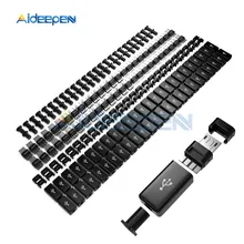 50 sztuk Micro USB męskie złącze wtykowe z okładkami DIY Kit