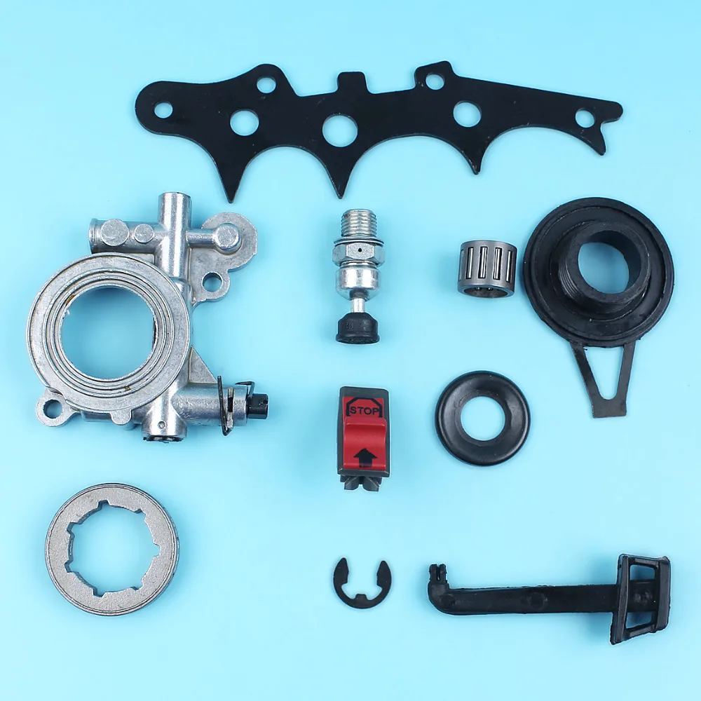 3/8&quot7T Standard Rim Sprocket Oil Pump For HUSQVARNA 365 372 372XP 362 371 Chainsaw w/ Decompression Vavle Switch Spike Worm Gear |