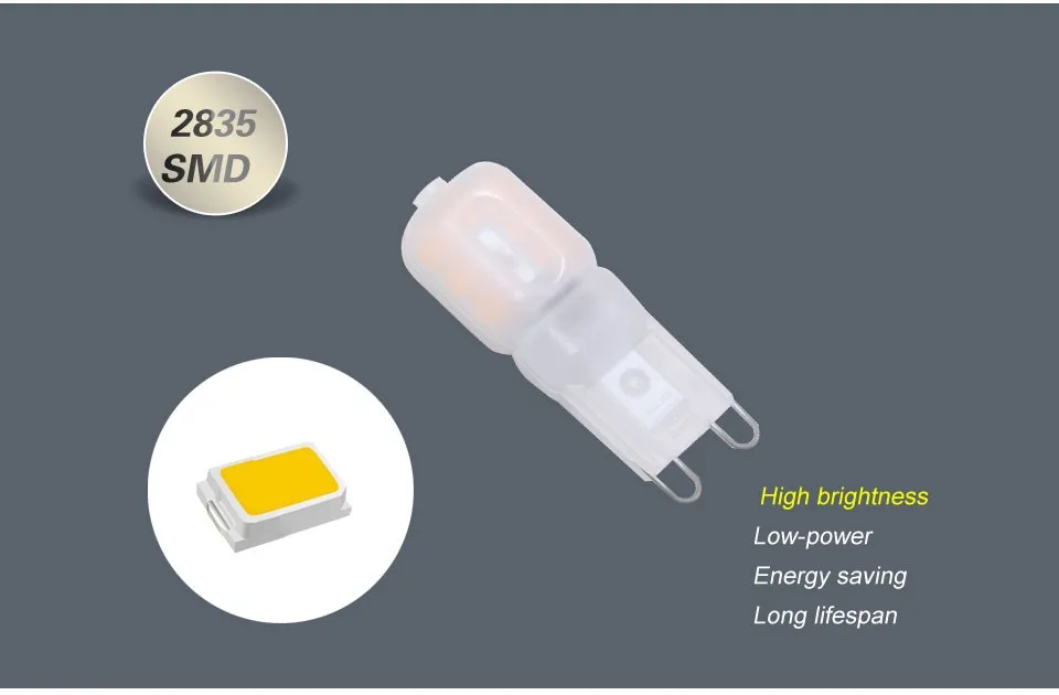 G9 светодиодный светильник 3 Вт 5 Вт 220 В/110 В светодиодный светильник SMD 2835 Точечный светильник для хрустальной люстры Замена 50 Вт 100 Вт галогенный светильник