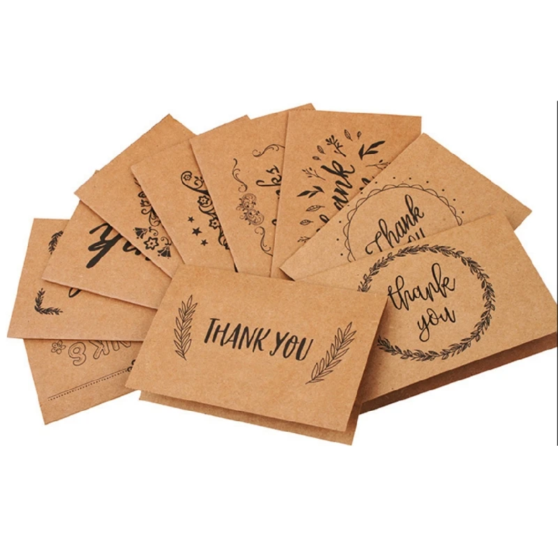 

18 Style Blank Thank You Paper Cards Note Envelopes Greeting Wedding Party Reception Crafts