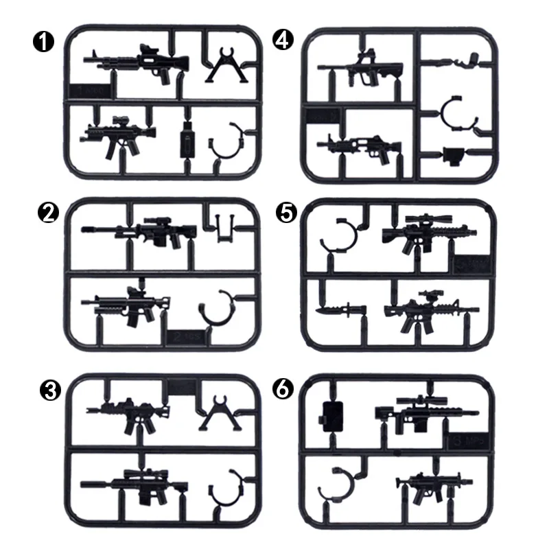 

New MOC Compatible LegoINGlys Military Accessory Gun Weapons For Minifigure Building Block Bricks Toys For Children Boys Gift