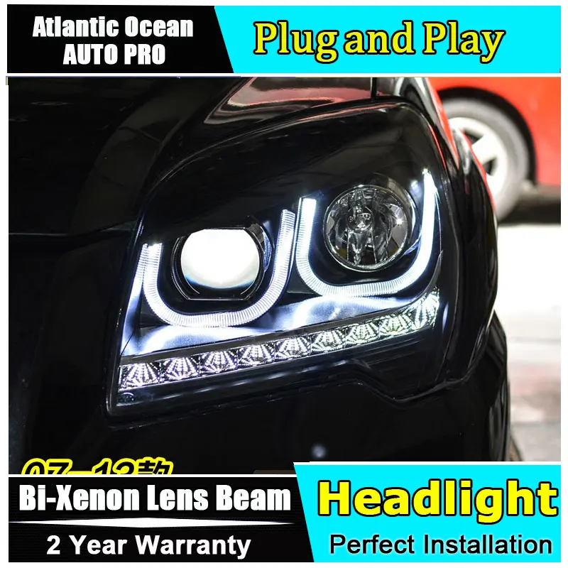 car styling For KIA Sportage headlights U angel eyes 2007 2013 For KIA
