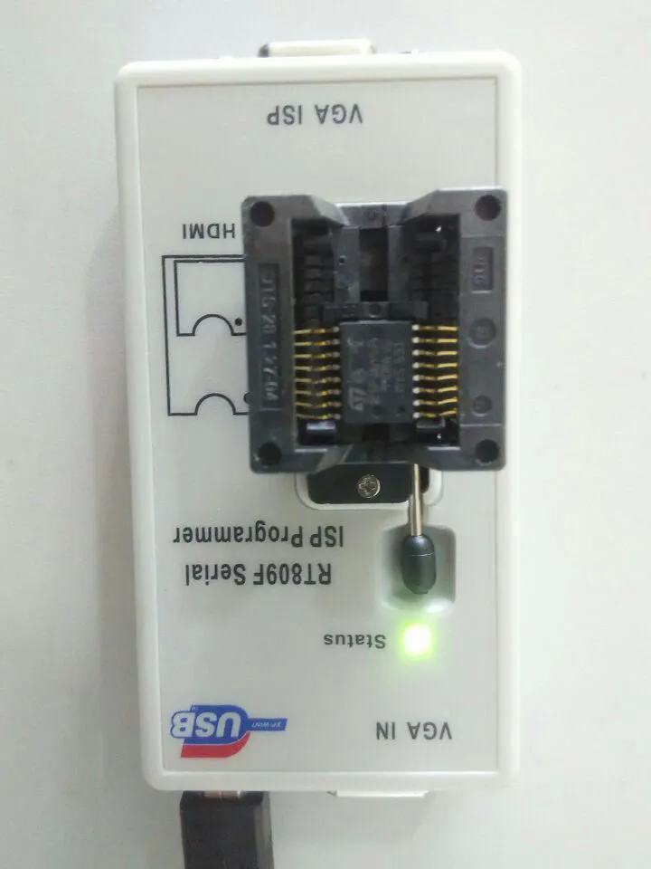 RT809F программист+ VGA lcd ICSP программист+ ICSP кабельная плата+ 6 адаптеров 24 25 93 серия IC