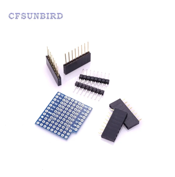 

CFsunbird 1PCS/LOT ProtoBoard Shield for WeMos D1 mini double sided perf board Compatible