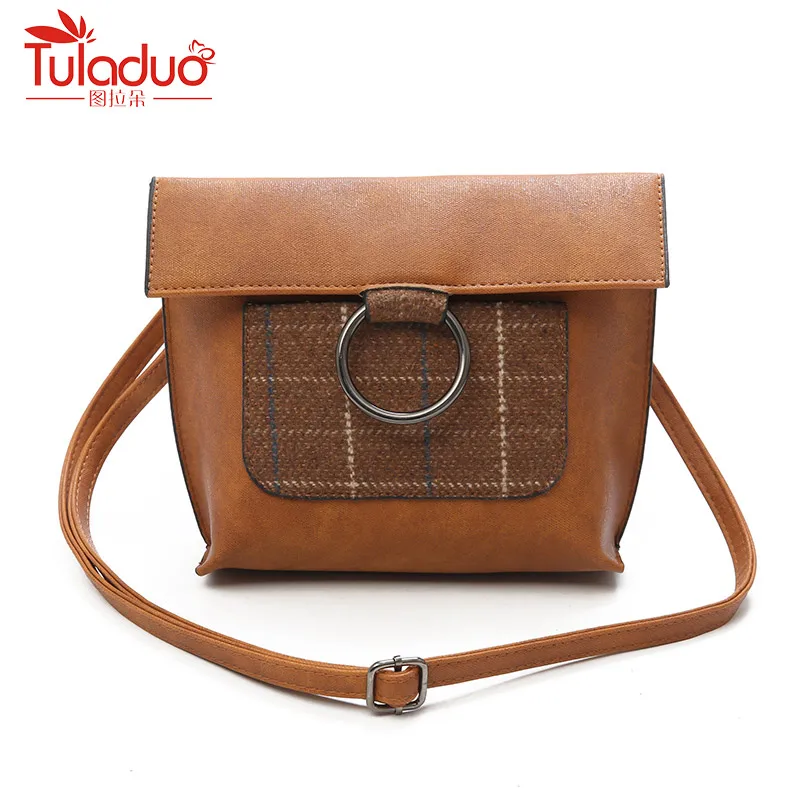 

Fashion Pu Leather Women Handbags Small Flap Messenger Bags Plaid Strap Women Bag Luxury Elegant Handbag Patchwork Women Bag Sac