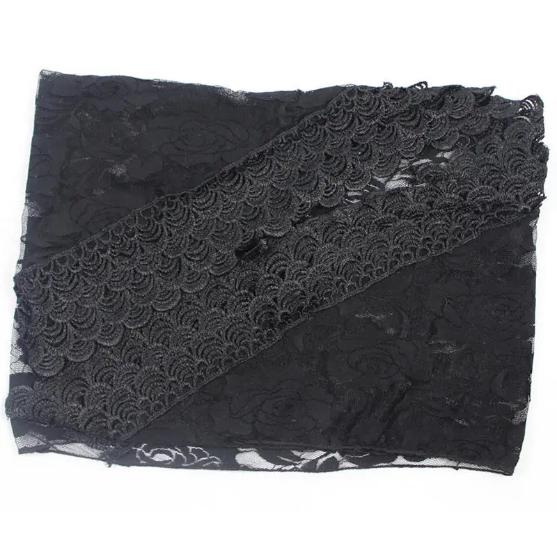  Fashion Women Lady Long Lace Rose Flower Triangular Mantilla Scarf Wrap Shawl women's scarves handkerchief hijab scarf 40MA0524