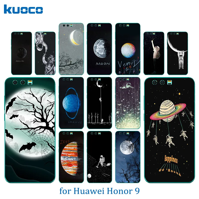 Чехол для телефона 5 15 дюймов Huawei Honor 9 задняя крышка космическая Луна узор мягкий
