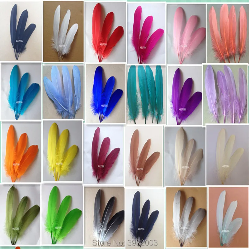 

DIY Goose Feathers Retail 20 pcs 15-20 cm / 6-8 inches Goose Feather Plumes Feathers Washed Goose Down Fluffy Plume For Wedding