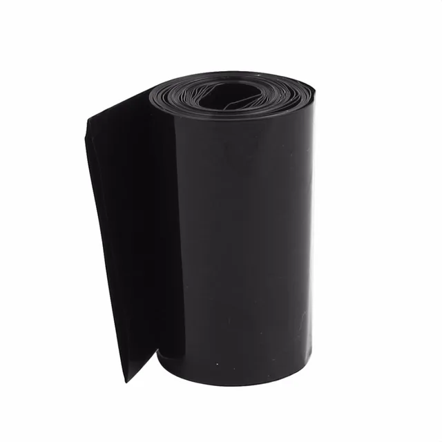 Uxcell Venta caliente 1pcs 50mm de diámetro plano 2,1 M Longitud tubo Termocontraíble de PVC negro para el aislamiento de la batería 18650 carcasa termorretráctil Uxcell Venta caliente 1pcs 50mm de diámetro plano 2,1 M Longitud tubo Termocontraíble de PVC negro para el aislamiento de la batería 18650 carcasa termorretráctil