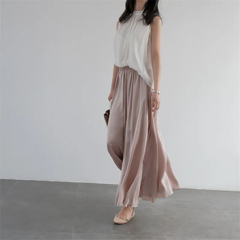 WBCTW Длинные атласные Pantalon Femme 2019 Лето высокая эластичная талия Твердые 8XL 9XL 10XL
