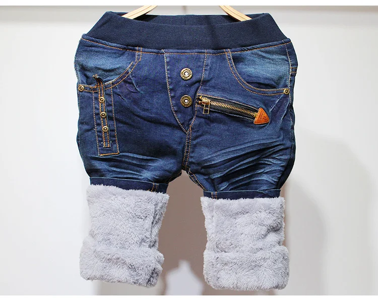 3-10 y child winter pants for boys jeans kid denim pants spring autumn boy clothes children elastic jeans warm trousers 10 years (10)