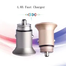 Стиль 5 В 4.8A Dual USB Металл Мини Автомобильное зарядное устройство высокого качества цинковый сплав универсальный для мобильных телефонов для планшетных ПК лидер продаж