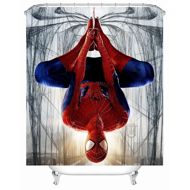 Rideau de douche Spiderman Imprimé Polyester Imperméable Rideau De ... Rideau de douche Spiderman Imprimé Polyester Imperméable Rideau De ...