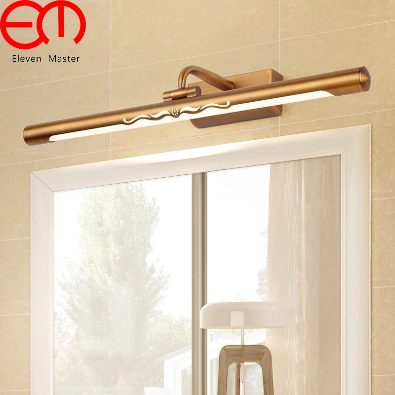 

American Retro mirror lamp with plug Moisture proof wall light LED mirror light mirror cabinet Waterproof wall lamp KML0052