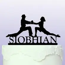 Пользовательские Mr& Mrs выставка Танцовщица Свадебные акрил топперы для торта девичник помолвка украшения