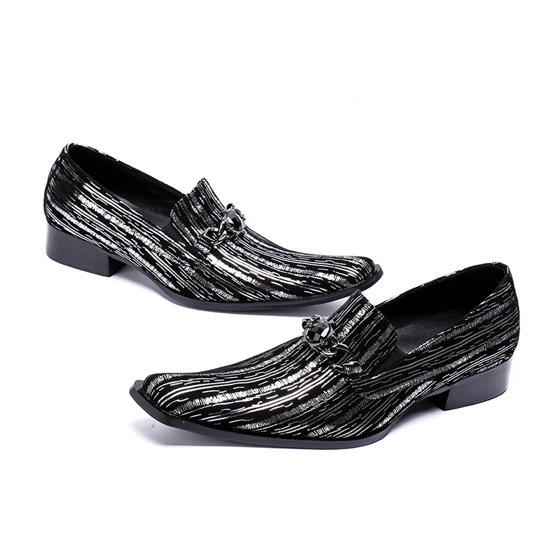 

Striped Man Dress Real Leather Oxfords Shoes Slip On 2018 Spring Autumn Wedding Tuxedo Suits Oxfords Shoes Sapatos Hombre 46
