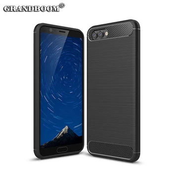 

500pcs Armor Brushed Carbon Fiber Soft Rubber Silicone TPU Case For Huawei Honor 20 Pro 9X V30 Play 3 Shockproof Rugged Cover