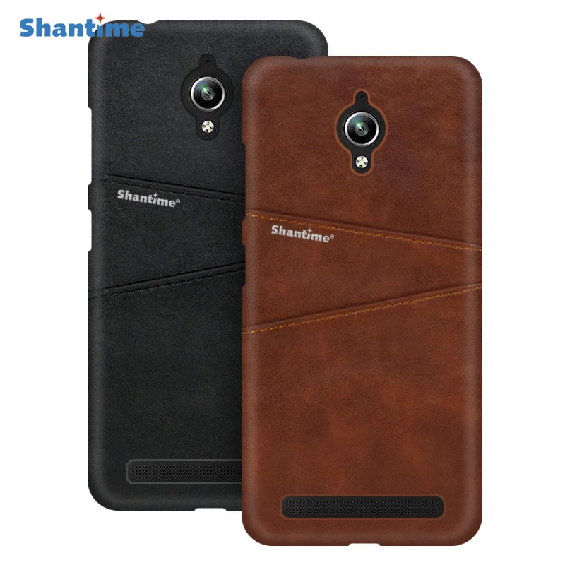 Винтаж кожаная задняя крышка для Asus Zenfone GO ZC500TG чехол телефона C ZC451CG и отделением