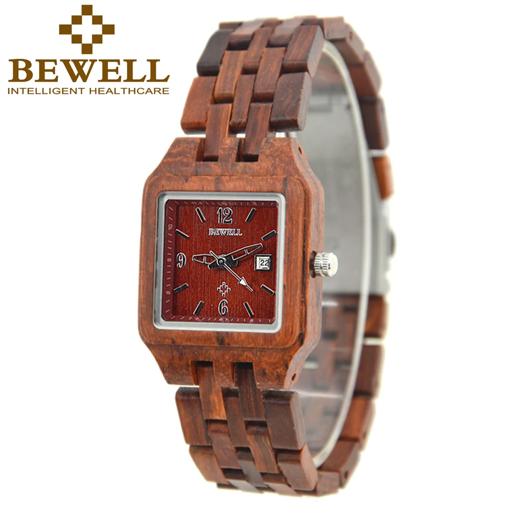 Prix pour Bewell vente chaude rouge sandale bois montres vintage montres dames quartz femmes casual bracelets en bois avec boîte de papier 130a Prix pour Bewell vente chaude rouge sandale bois montres vintage montres dames quartz femmes casual bracelets en bois avec boîte de papier 130a