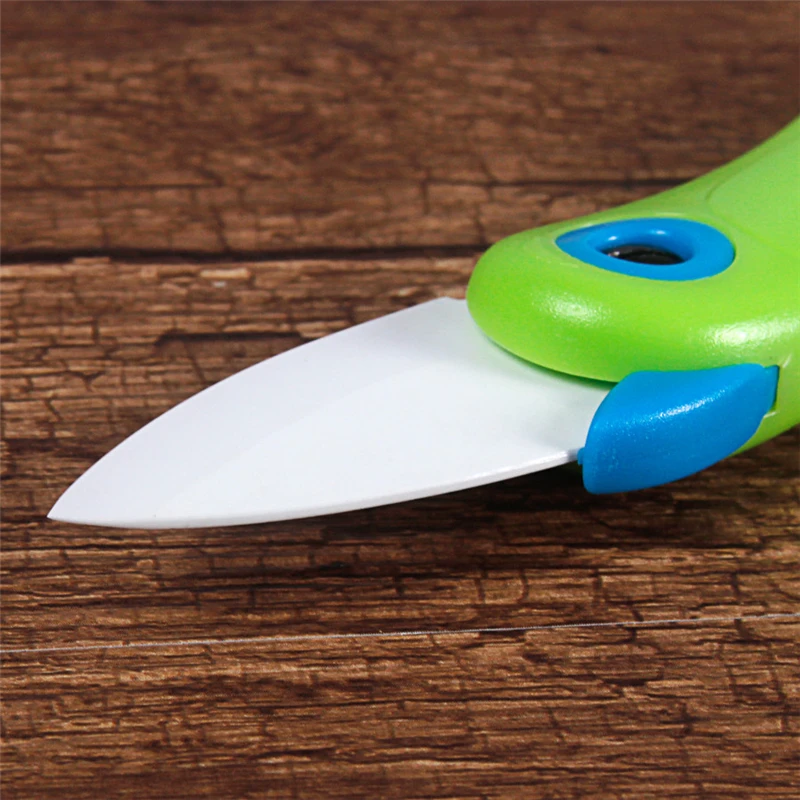 1 шт. цветной ABS Ручка Мини Птица керамический нож Карманный складной нож "Птица" Фруктовый нож для очистки овощей керамические кухонные инструменты приспособление