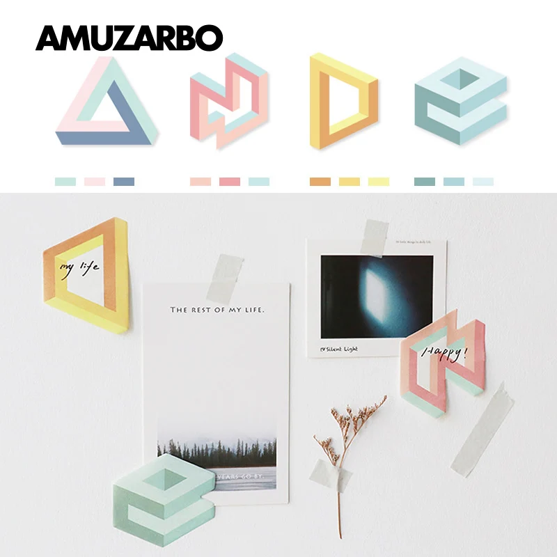 

Contradictory space Memo Pad Post Sticker Removable Small Notes Side it 30pcs Paper Stationery Stickers