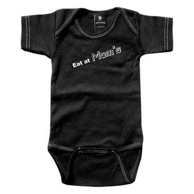 Rebel Ink Baby 329bo1824 Eat at Mom s- 18-24 Month Black One Piece Undershirt (1)