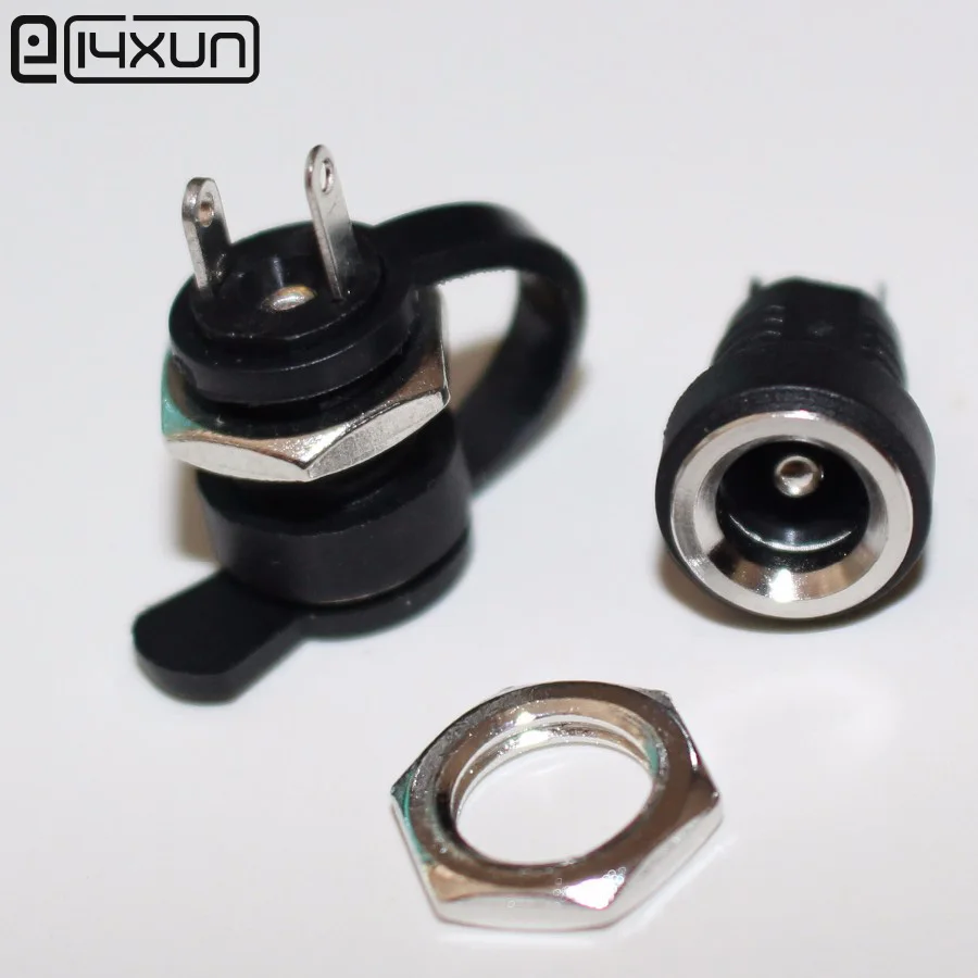 

10sets DC022B 5.5*2.1 / 5.5 x 2.1mm DC Power Socket/ DC Connector Panel Mounting DC-022B & waterproof cap