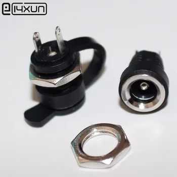 

10sets DC022B 5.5*2.1 / 5.5 x 2.1mm DC Power Socket/ DC Connector Panel Mounting DC-022B & waterproof cap