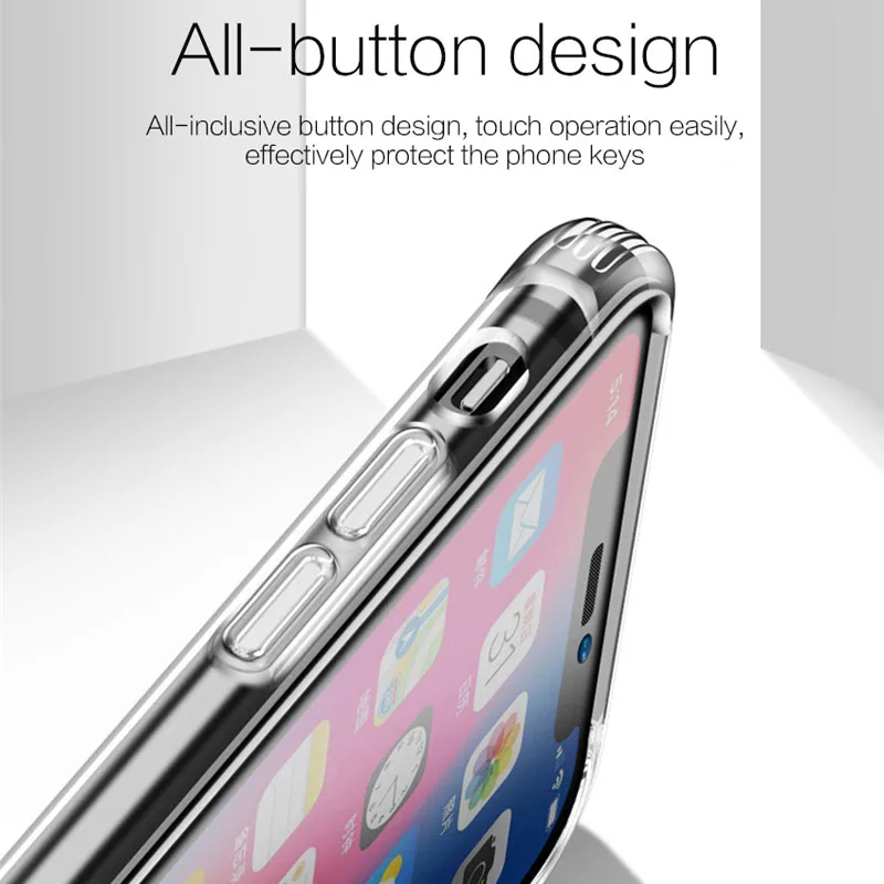 Прозрачный чехол для телефона IPhone 6 6s 7 8 Plus X Роскошный прозрачный мягкий из ТПУ XR XS